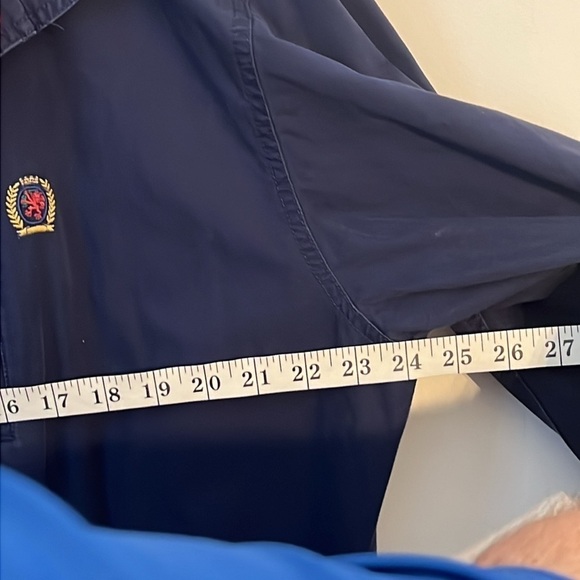 Tommy Hilfiger Varsity Crew Preppy Navy Spring Jacket Size Medium - Picture 11 of 14